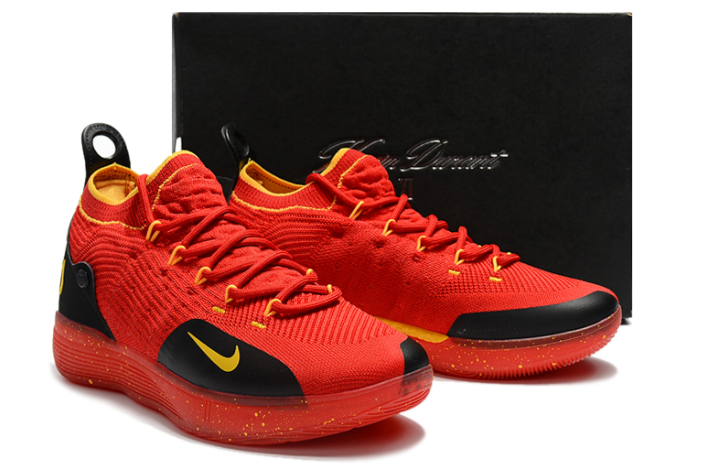 Nike KD 11 University Red Black-Yellow - Click Image to Close